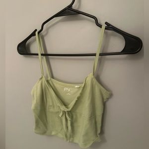 green button down tank
